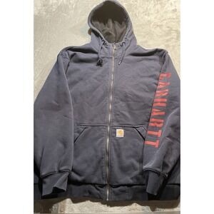 MENS CARHARTT RAIN DEFENDER LOOSE FIT HOODIE SWEAT SHIRT XL